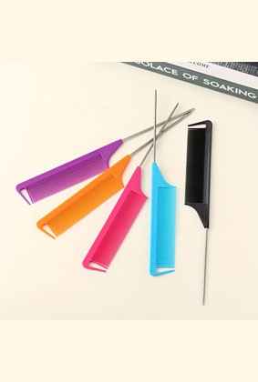 Precision Teasing Comb with Stainless Steel Needle Tail for Professional Hair Styling