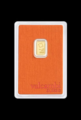 Premium 1 Gram .9999 Fine Gold Bar by Valcambi