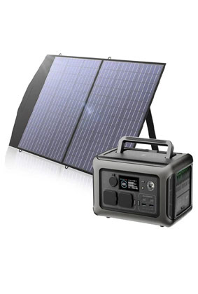 ALLPOWERS Solar Generator Kit 600W — R600 Power Station + SP027 100W Solar Panel Kit