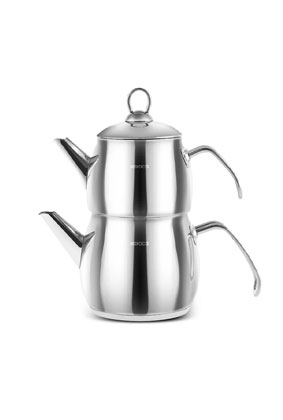 Karaca Belinay Medium-Sized Metal Teapot Set