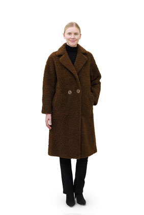 Birchwood – Reversible Faux Sherpa Coat with Notch Collar