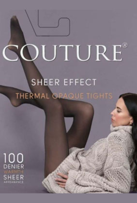 Couture Sheer Effect Thermal Opaque Tights