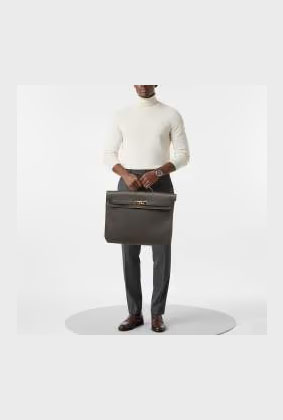 Hermès Kelly Dépêches 36 Noir Togo Leather Briefcase