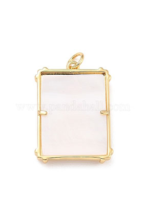 18K Gold Plated Brass Pendant with Natural Shell