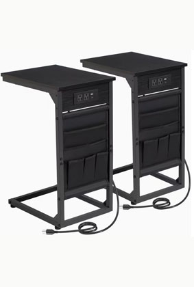 AMHANCIBLE C-Shaped End Table (1/2 pcs) – Sofa Small Side Table