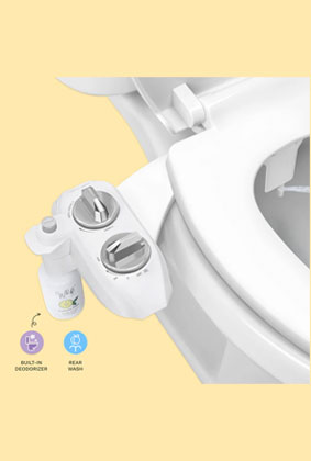 Non-Electric Bidet Attachment with Rear Wash & Built-in Deodorizing Spray